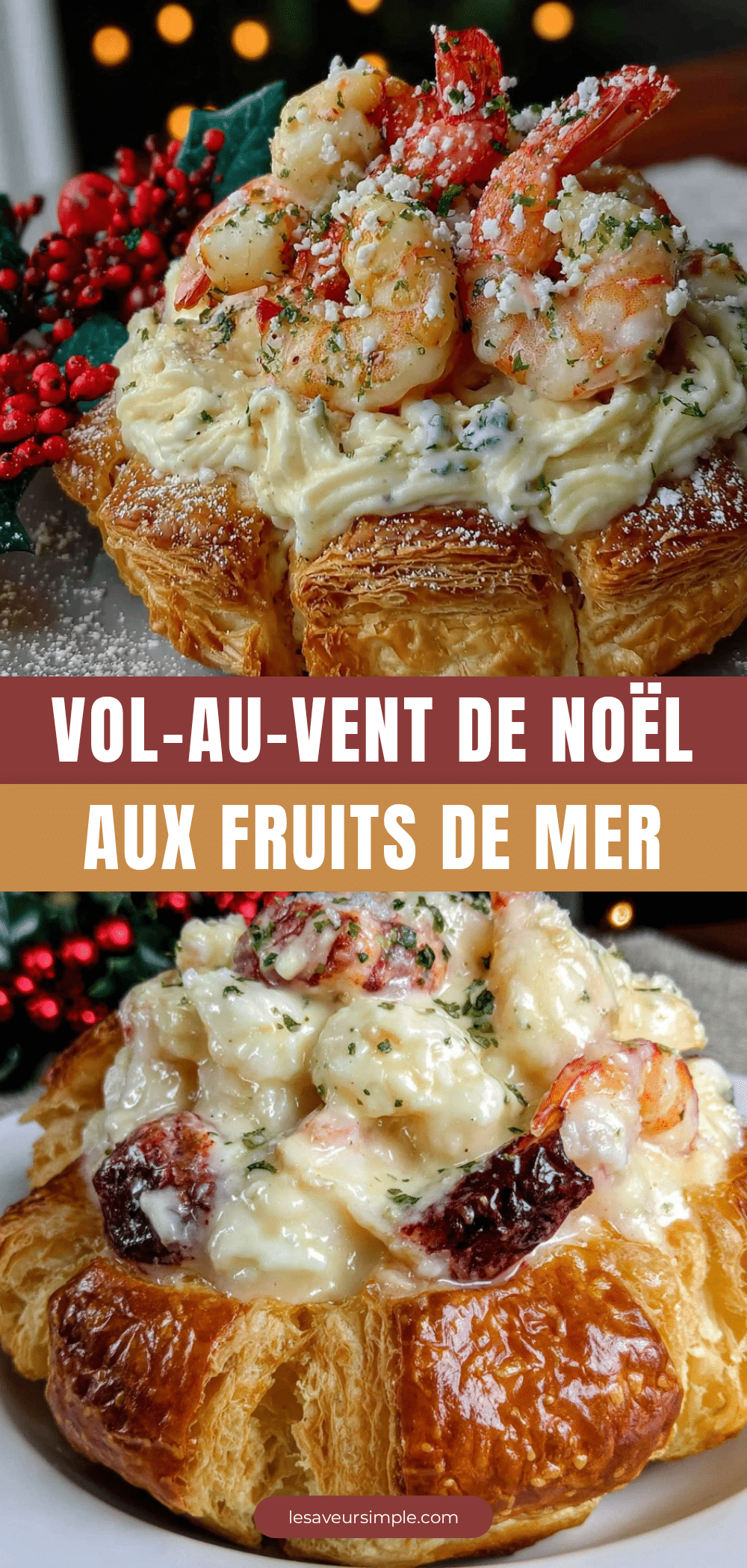 vol-au-vent de Noël aux fruits de mer recipe