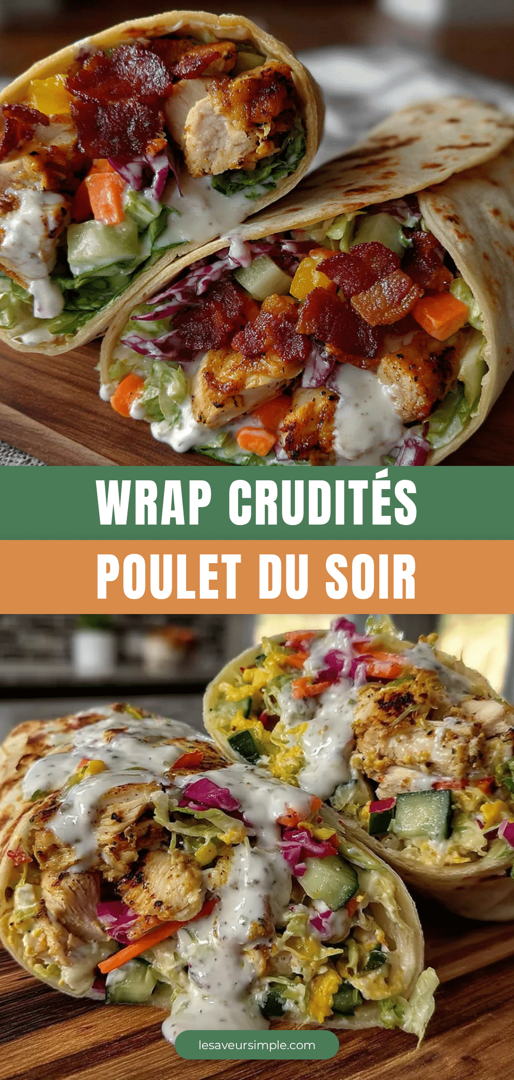wrap crudités poulet du soir recipe